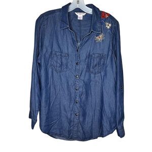 Allison Daley Petite Embroidered Shirt
